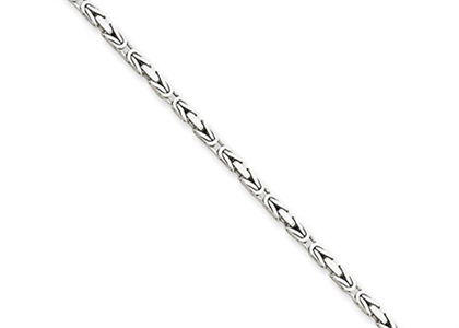 White Gold Plated | Byzantine Chains